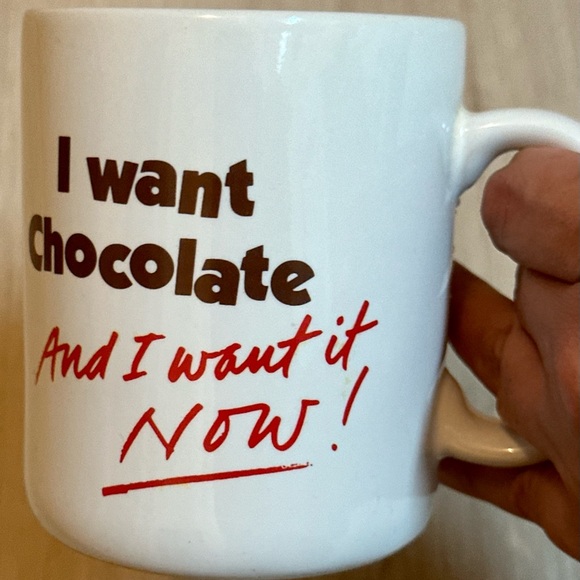 Vintage Hallmark 1986 Chocolate Lover Mug – “I Want Chocolate & I Want it NOW!” - Picture 10 of 13